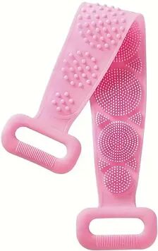 USA Free Shipping Shop FlexClean Silicone Body Scrubber Exfoliating Bath Brush With Back Strap pink 1