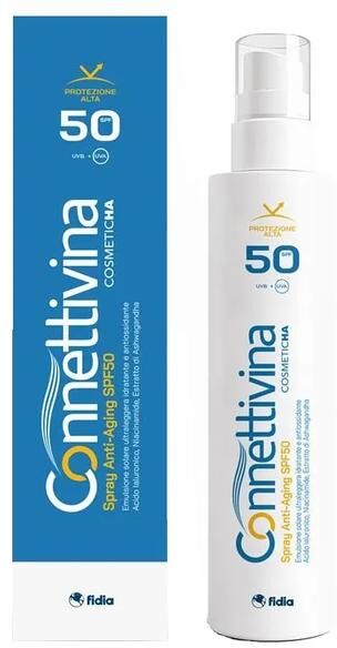 Connettivina Spray Anti-Aging 180ml Protezione Solare SPF 50 Idratante e Antiossidante