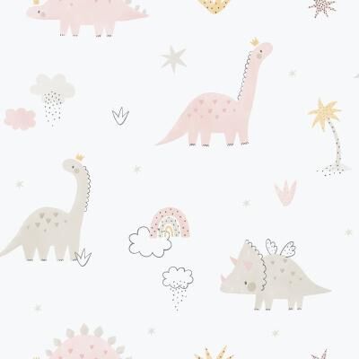 Galerie Wallcoverings Bambino Collection Dinosaurs Matte Finish Non-woven Wallpaper Roll