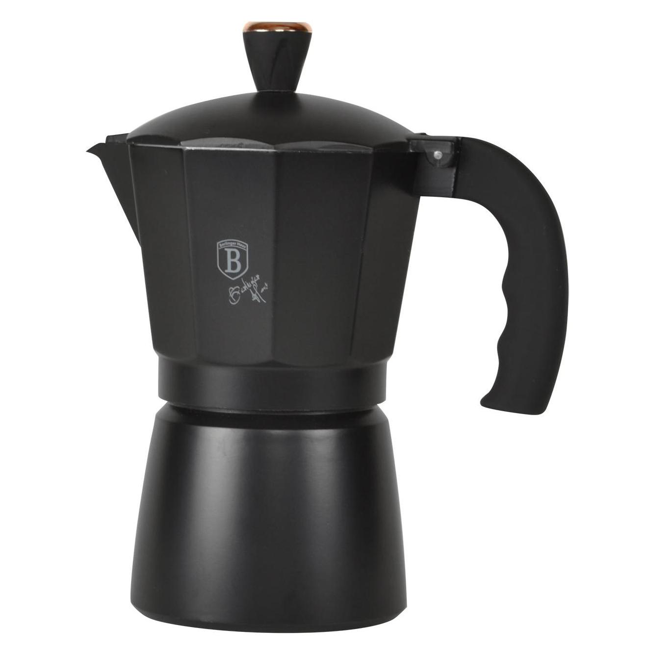 BerlingerHaus Design Espressokocher für 6 Portionen, schwarz-roségold (6 Tassen) (46297868)