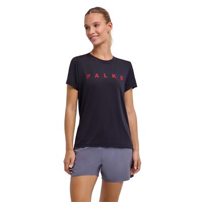 T-Shirt FALKE "FALKE T-Shirt", Damen, Gr. M, schwarz (3000), Shirts T-Shirt