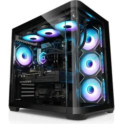 Kiebel Panorama Curve IX (2000 GB, 32 GB, AMD Ryzen 7 7800X3D, GeForce RTX 5070 Ti), PC, Schwarz