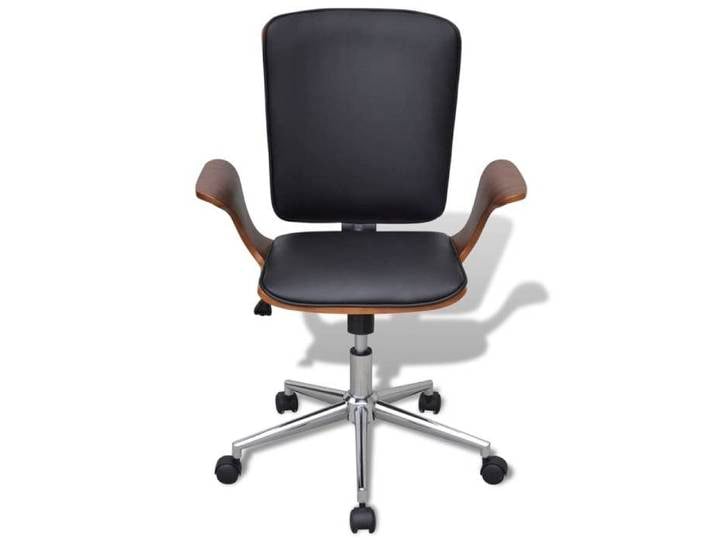 Luxe&Mode Chaise de bureau Bois courbé avec tapisserie en similicuir 2 ans garantie LV2339