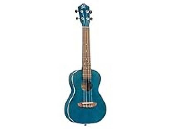 Ortega Guitars Ukulélé Concert Acoustique – Série Earth – Okoumé, Bleu Foncé (RUOCEAN)