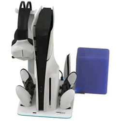 Maxx Tech PS5 DLX / LED-Multifunktions-Ladestation (PS5), Weiteres Gaming Zubehör, Weiss