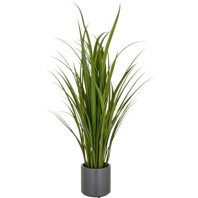 Kunstgras CREATIV GREEN "Grasbusch Miscanthus", grün, H:115cm, Kunststoff, Kunstpflanzen, im eleganten Topf