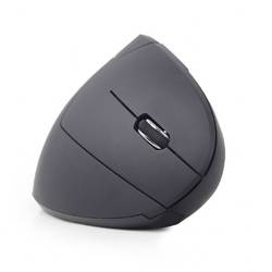 Gembird MUSW-ERGO-01 Ergonomische Maus Funk Optisch Schwarz 6 Tasten 1600 dpi Ergonomisch