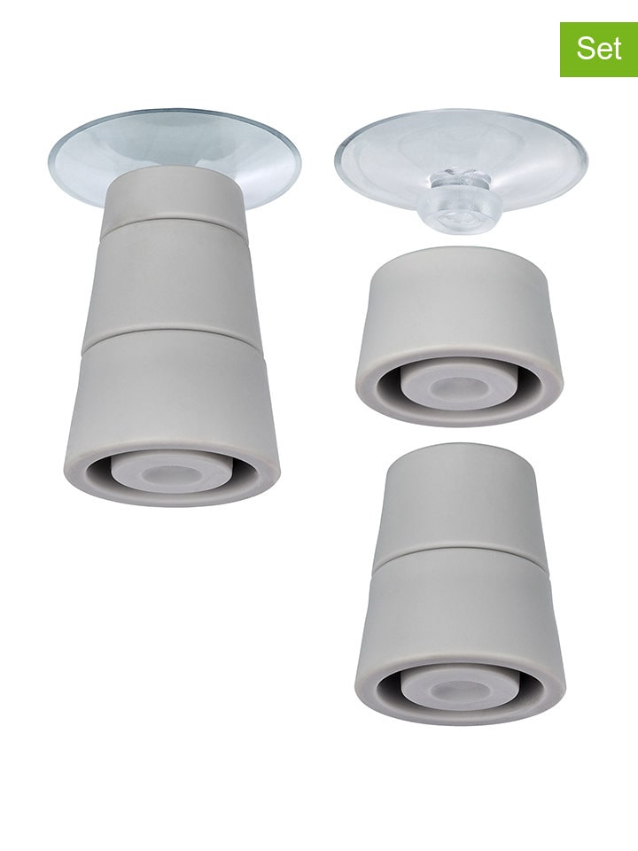 Wenko 4er-Set: Standfüße für Herdabdeckplatten in Grau - (L)5 x (B)4,4 cm - onesize