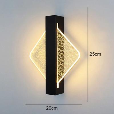 Useful Little Things Modern Minimalist Acrylic LED Wall Lamp Sconce For Living Room, Bedroom Bedside, And Background Wall b2 tri Colored Light