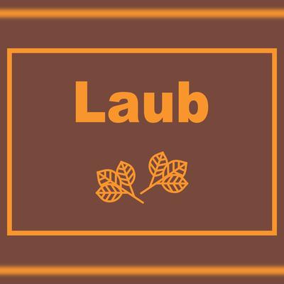 HB-Druck Laub Mülltrennung Schild mit Text Symbol Blätter Blattwerk waagerecht A4 (210x297mm)