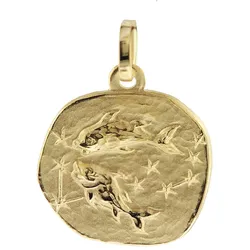 trendor 08725-03 Sternzeichen-Anhänger Fische 333 Gold 16 mm