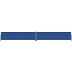 Helloshop26 - Ausziehbare Seitenmarkise/Sichtschutz für Terrasse Garten Balkon blauer Sichtschutz 160 x 1200 cm 02_0007141