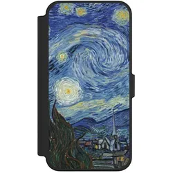 Nivocase Klapphülle für Apple iPhone 12 Pro Max Handyhülle aus Kunst Leder NIVOflip schwarz Kunst The (Apple iPhone 12 Pro Max), Smartphone Hülle, Schwarz