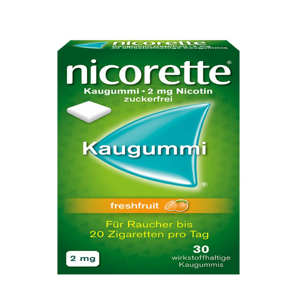 Nicorette Kaugummi 2 mg freshfruit 30 St