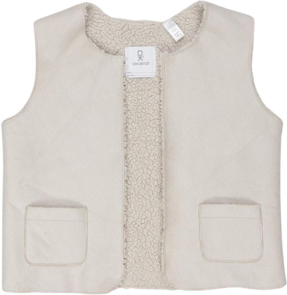 Okaidi Mädchen Jacke oder Mantel, Beige, Gr. EU 128, Synthetik - Second Hand