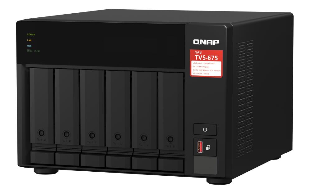 QNAP Systems QNAP TurboVideoStation TVS-675-8G 6 Einschübe NAS-Server Leergehäuse (TVS-675-8G)