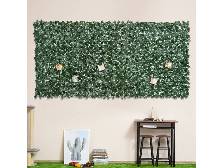 Outsunny Haie Artificielle 3x1.5m Anti-UV Vert