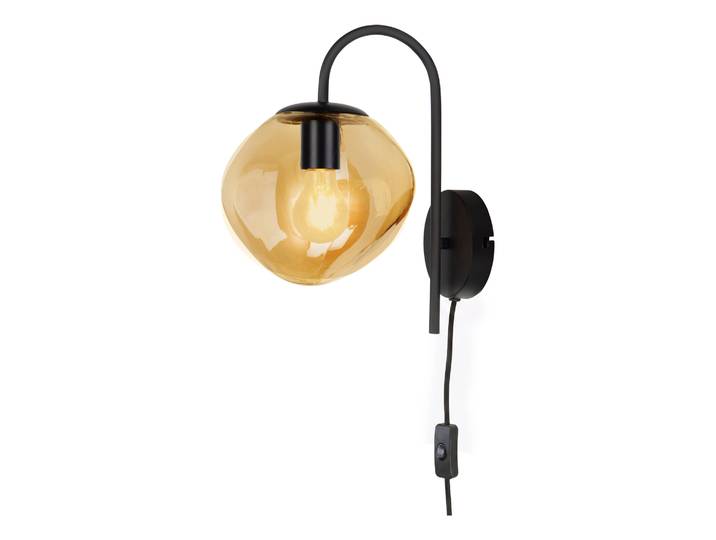 BASE Wandlamp Kasim 1-lamps, Glas - Amber