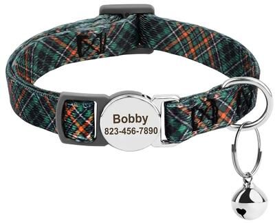 Uplift Essentials Personalized Printed Anti Lost Cat Collar With Engraved ID Nameplate style 2