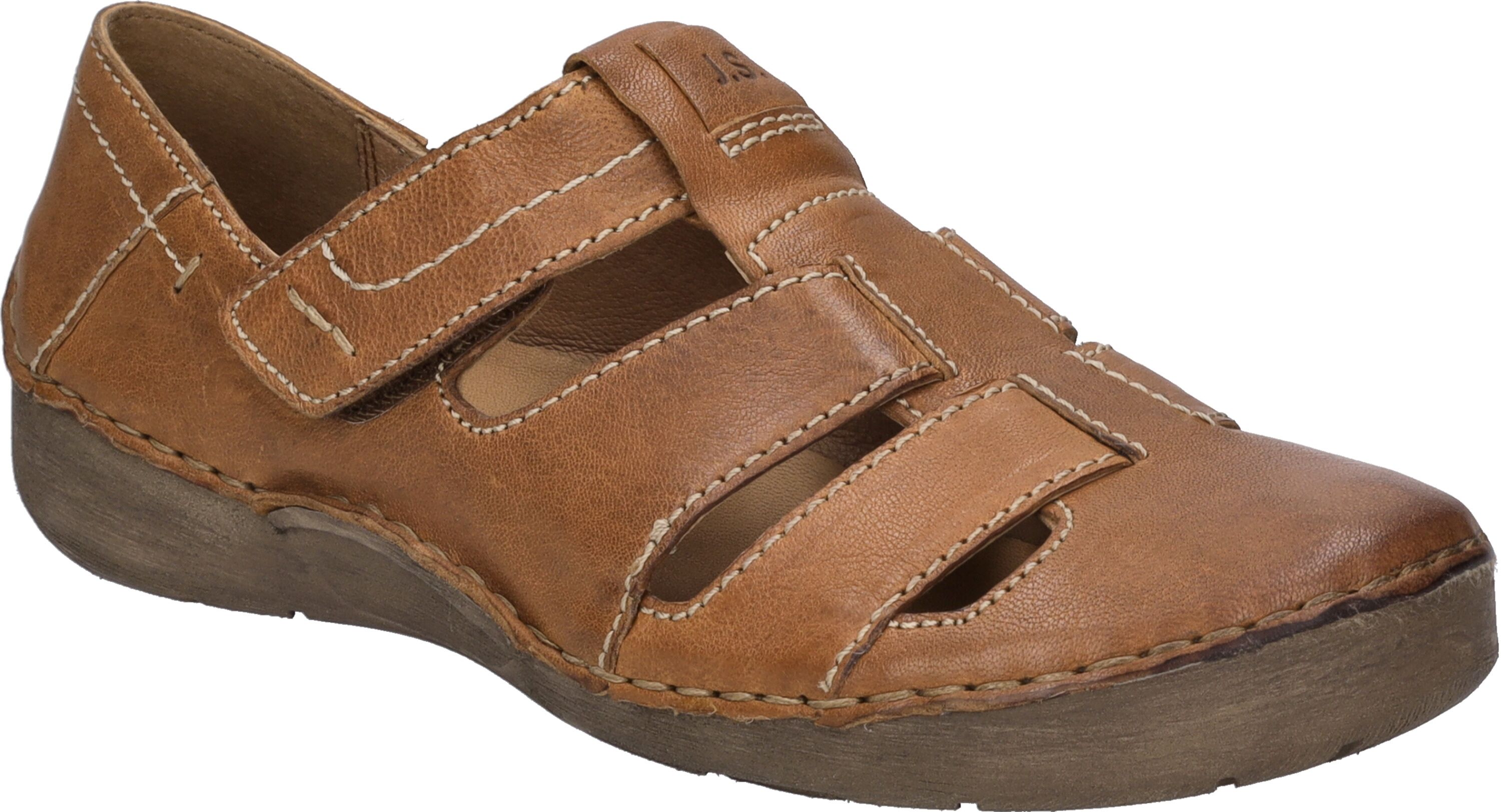 Slipper JOSEF SEIBEL "Fergey 59, nuss", Damen, Gr. 36, braun (nuss), Obermaterial: 100% Rindsleder Leather cow., Schuhe Slipper