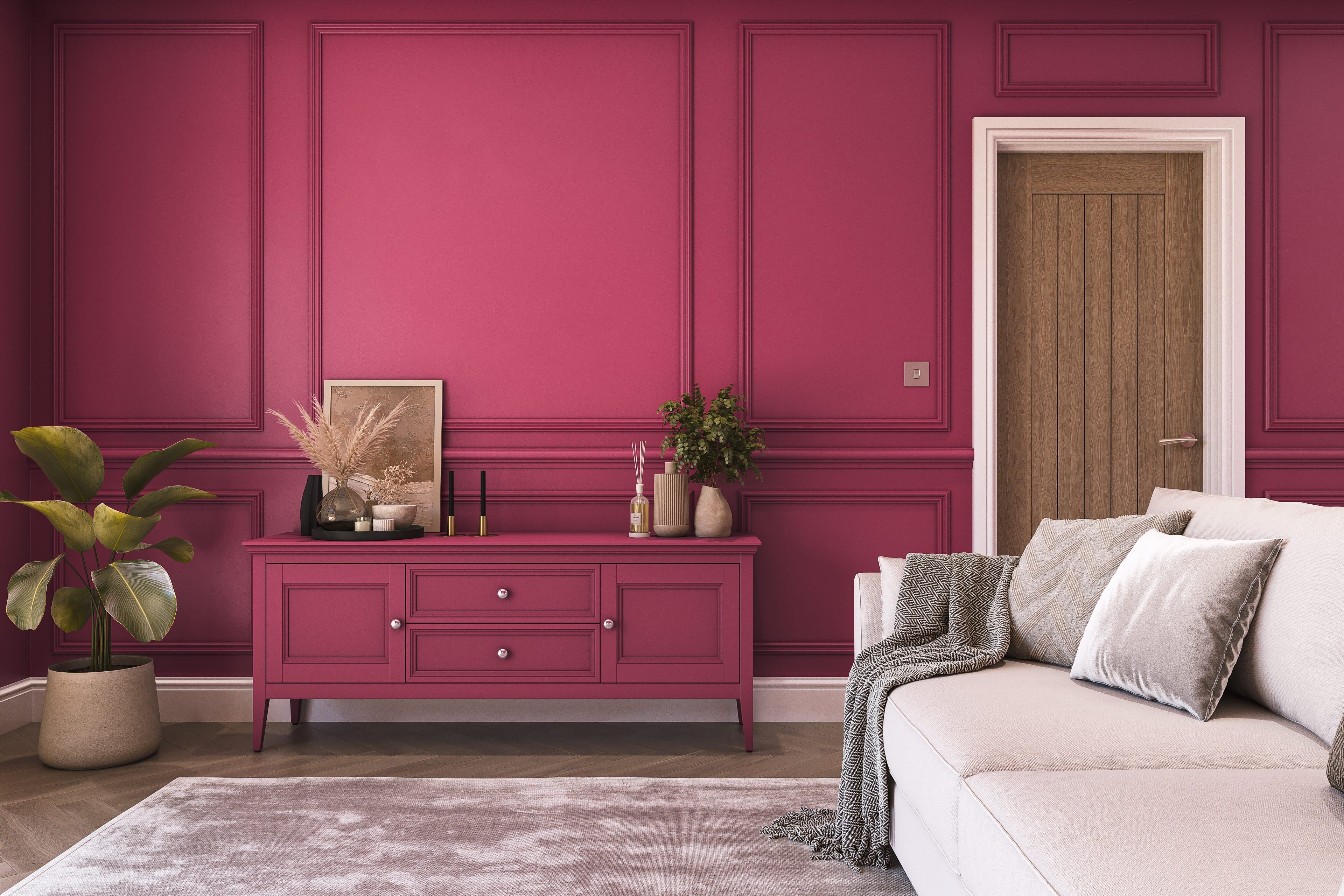 Hemway Peel and Stick Sample - Chalk Paint - Berry Pink