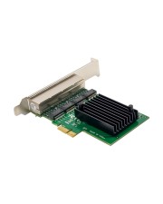 InLine Quad Gigabit Netzwerkkarte 4x RJ45 1 Gb/s PCIe x1 Vier Gigabit-Anschlüsse für eine stabile und schnelle Netzwerkverbindung x1-Schnittstelle hohe Kompatibilität mit verschiedenen Systemen Unterstützt VLAN 802.1Q Jumbo Frames bis 9K Flow Control Geei (51127B)