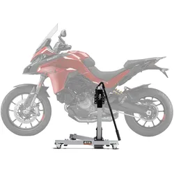 Zentralständer EVOLIFT® für Ducati Multistrada V2 / S 22-24 Shadow Edition (Grundfarbe: Grau) Mit Werkstattmatte Ohne Ohne Ohne