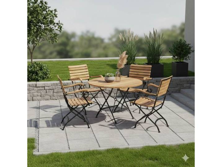 Zebra Florence Gartenmöbel-Set M (4 Plätze) Tisch Ø115cm