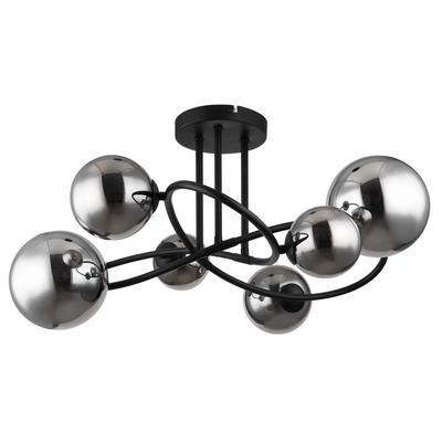 GLOBO LIGHTING LED Deckenleuchte "RIHA", schwarz (schwarz matt), 1 Stk., Leuchten, Deckenlampe, Glas, Design Leuchte, Wohnzimmer, LED Deckenleuchte