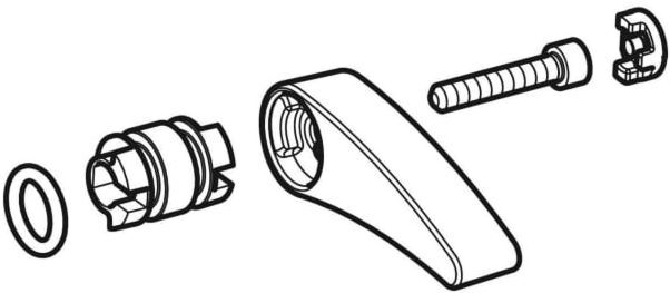 Geberit Mischergriffset HyTronic85/185 242248001 Waschtischarmatur
