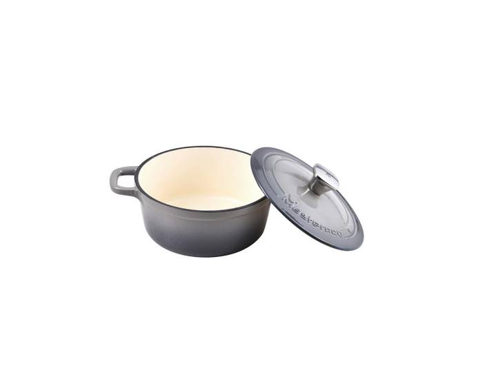 Masterpro Kochtopf, Creme, Grau, Metall, 1.8 l, Lfgb, backofengeeignet, hitzebeständig, optimale Wärmeverteilung, leichte Reinigung,backofengeeignet, Kochgeschirr, Töpfe, Kochtöpfe