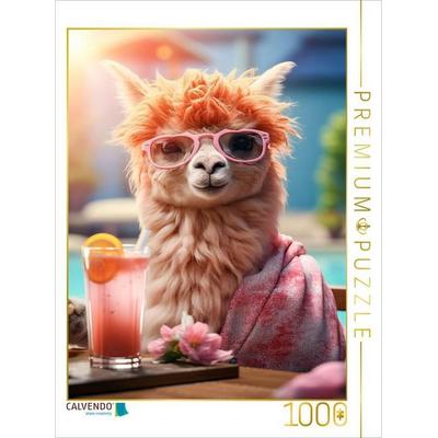 CALVENDO Puzzle Alpakas sind wie Lamas, nur mit besserem Style | 1000 Teile Lege-Größe 64x48cm Foto-Puzzle für glückliche Stunden