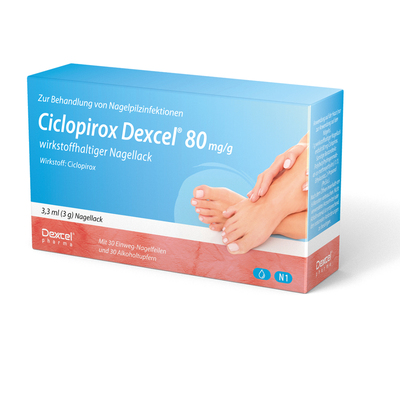 Dexcel Pharma GmbH CICLOPIROX Dexcel 80 mg/g wirkstoffhalt.Nagellack 3.3 ml 17617236
