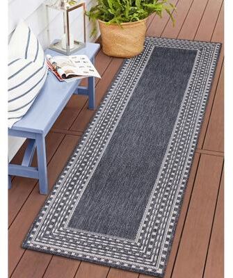 Lush Decor Malibu Etched Border Indoor/Outdoor Rug