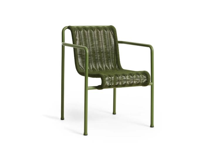 HAY Palissade Cord Dining Armlehnstuhl Olive