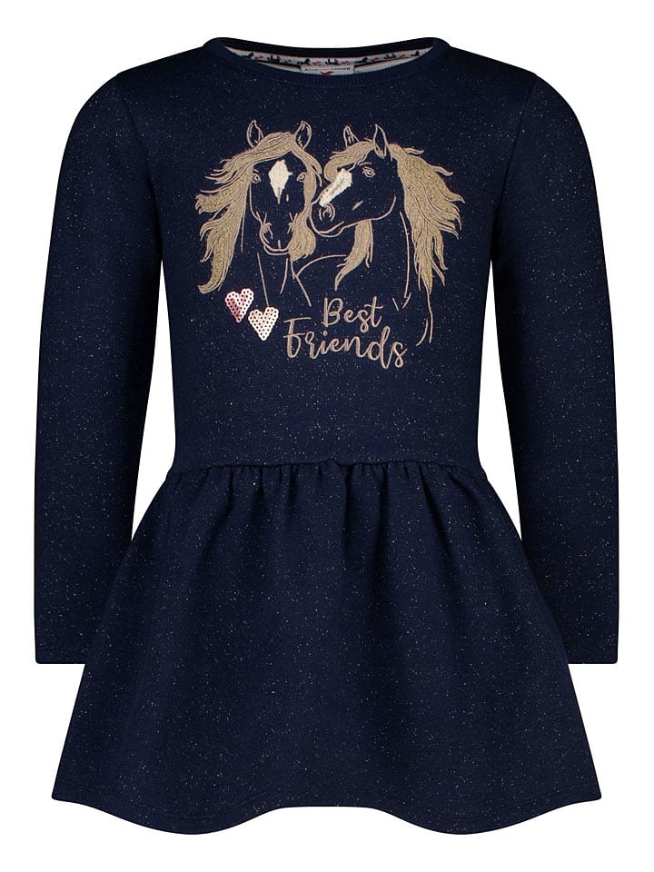 Salt and Pepper Kleid in Dunkelblau - 116