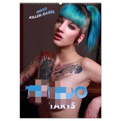 TATTOO TARTS - Inked Killer Babes (Wandkalender 2027 DIN A2 hoch), CALVENDO Monatskalender