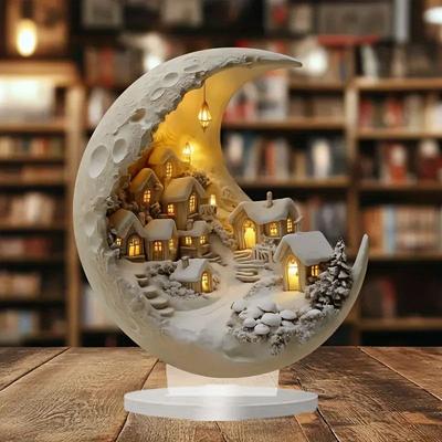 Uplifted Finds Moonhouse Wooden DIY Christmas Ornament Desktop Plaque Moonhouse Wooden DIY Christmas Ornament Desktop Plaque