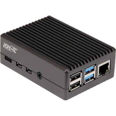 Joy-it rb-alucaseP4+08 SBC-Gehäuse Passend für (Entwicklungskits): Raspberry Pi® inkl. passiven Kühler Schwarz
