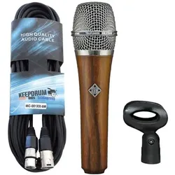Telefunken M80 Cherry dynamisches Mikrofon mit Kabel, Mikrofon