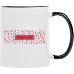 Personalisierbare Tasse im Design "Herzchenregen" einfach selbst gestalten