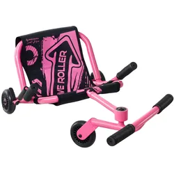 VEVOR Funfahrzeug mit Zickzack-Antrieb 68kg Belastbares Tretfahrzeug Rosa, Dreirad für Kinder ab 4 Jahren, Metallrahmen & 400D Oxford, Bunte LED-Leuchtrollen, 3-fach Verstellbare Länge, mit Bremshebel