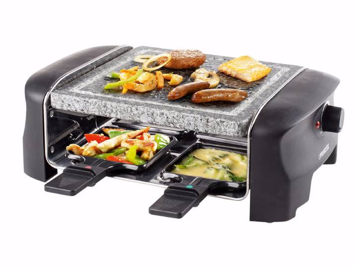 Princess Rac 4 Steinplatte Raclette – Raclette Ofen/Raclette Grill – schwarz