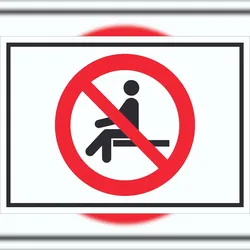 HB-Druck Sitzen verboten Symbol Schild A2 (420x594mm)