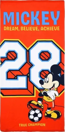 Disney Mickey Mouse strandlaken voor kinderen, Oranje, 70 x 140 cm