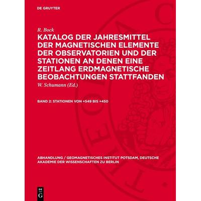 Stationen von +549 bis +450, Gebundene Ausgabe von R. Bock, De Gruyter, 978-3-11-276722-1