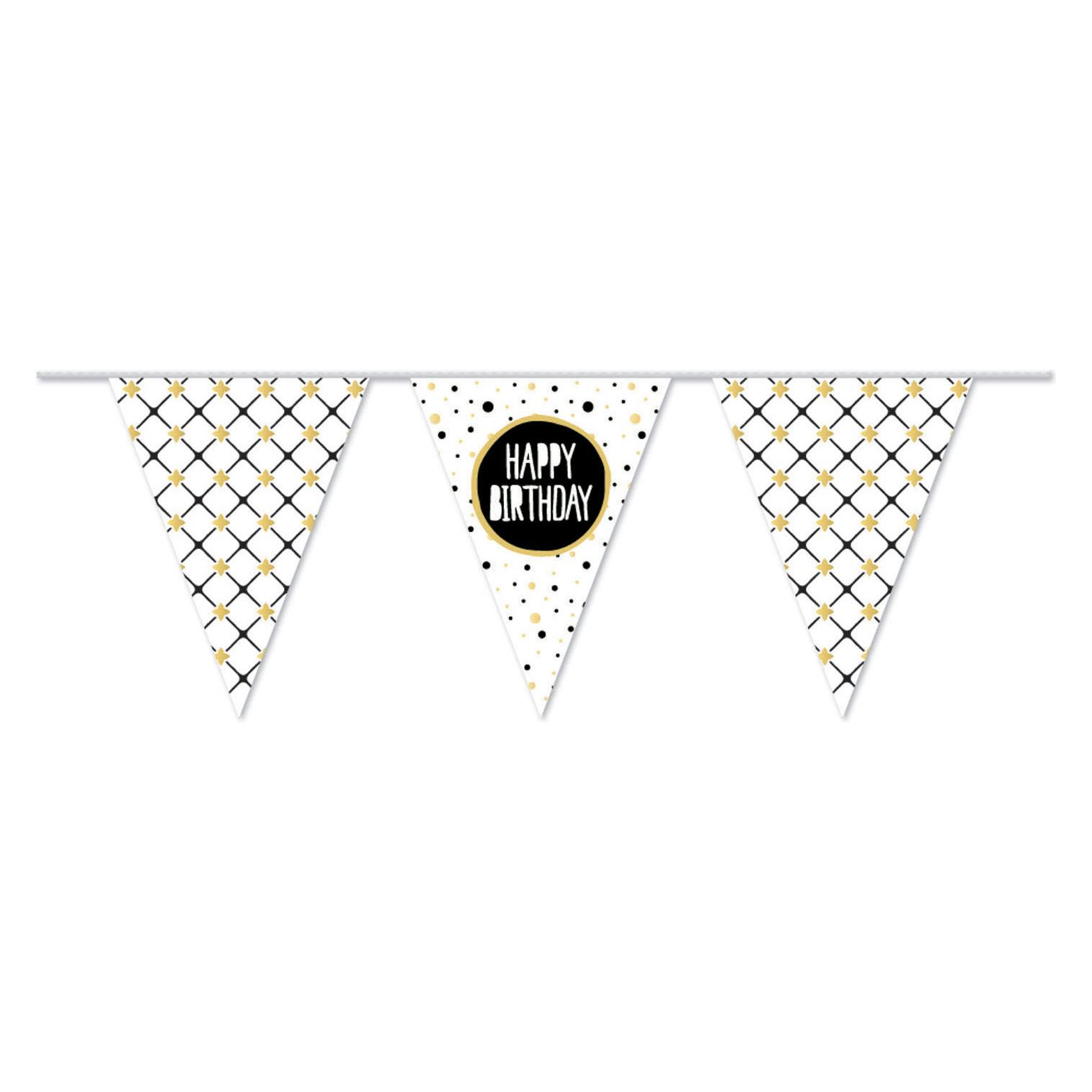 Haza Witbaard Flaggenlinie Happy Birthday Gold, 10mtr. (21206747)