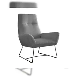 KAWOLA Sessel BISA Cord grau