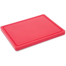 METRO PROFESSIONAL Schneidebrett GN 1/2, Polyethylen, 32.5 x 26.5 cm, mit Saftrille, rot