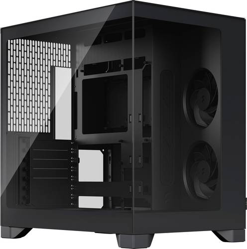 Fractal Design Geh Pop 2 Vision Black Midi-Tower PC-Gehäuse Schwarz 4 vorinstallierte Lüfter, Staubfilter, Seitenfenster